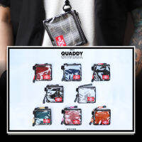 8910 QUADDY (clear) รุ่นใส กระเป๋าสตางค์ กระเป๋าคล้องคอ แบงค์พับครึ่ง กระเป๋าการ์ด แถมเชือก ใส่การ์ด หน้าตะข่าย กระเป๋าแฟชั่น แบรนด์ไทย