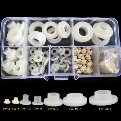 Black/White Screw Nylon Transistor Gasket The Step T-Type Plastic Washer Insulation Spacer Screw Thread Protector Assortment Kit