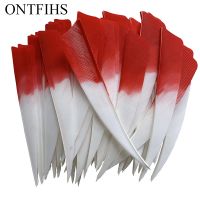 【YD】 50 Pcs 4Inch Vanes Turkey Feather Shield Cut Fletches Arrows Parts Archery Accessories