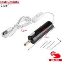 Instruments แบบพกพามินิสว่านไฟฟ้ามือถือ Micro USB เจาะกับ 3 ชิ้นบิต DIY หัตถกรรมเครื่องมือ