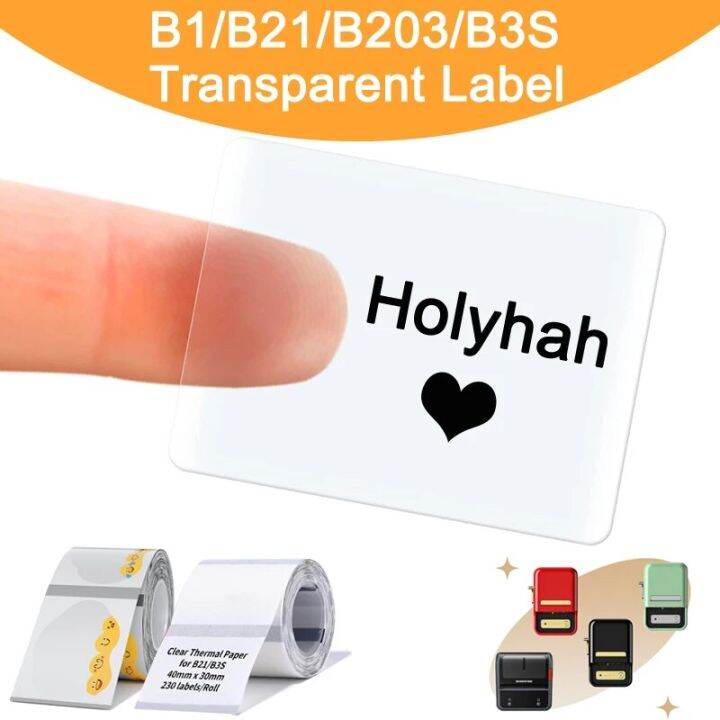 Discount Niimbot B21 B1 B3s Semi Transparent Thermal Label Sticker 