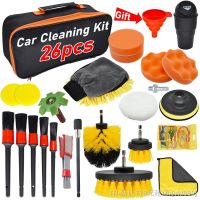 hot【DT】○  Car Cleaning Scrubber Detailing Set Air Conditioner Vents Washing Gloves Polisher Cleaner