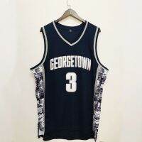 Jersey Basket ผู้ชาย3ไอเวอร์สันจอร์จทาวน์ฮอยส์ทาวน์กีฬาปักไฮสตรีทชุดออกกำลังกายระบายอากาศฮิปฮอป