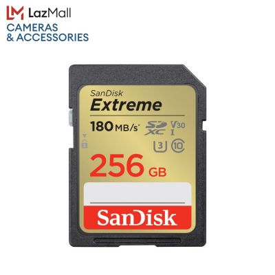 SanDisk Extreme SDXC, SDXVV 256GB, V30, U3, C10, UHS-I, 180MB/s R, 130MB/s W, 4x6, Lifetime Limited ( SDSDXVV-256G-GNCIN ) ( เมมโมรี่การ์ด เอสดีการ์ด )
