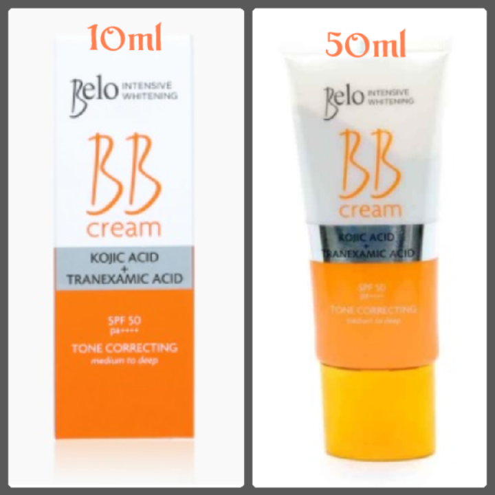 BELO Intensive Whitening BB Cream SPF50 ( Tone Correcting Medium To ...