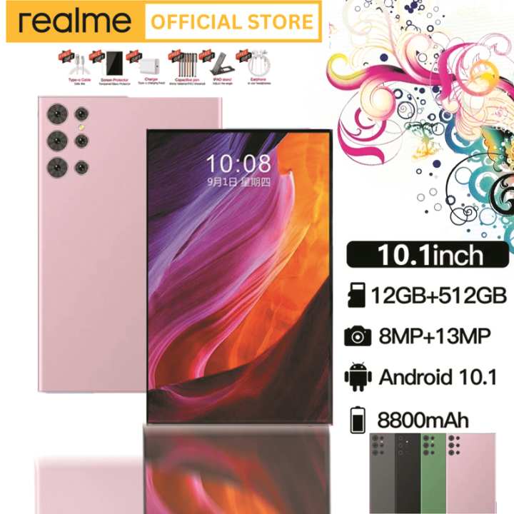 【24H issued+Gifts】Realme tablet 8+256GB Android Tablet Large Screen PC