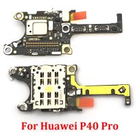 สำหรับ Huawei P40ผู้ถือเครื่องอ่านการ์ดซิมช่องสายไฟบอร์ดตัวเชื่อมสายริบบิ้นพร้อมไมโครโฟนไมโครโฟนสายเคเบิลงอได้ริบบิ้น