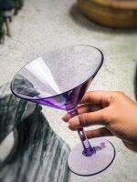 (ขายปลีก 1ใบ) แก้วคอกเทล มาตินี่ Martini Purple 295 ml