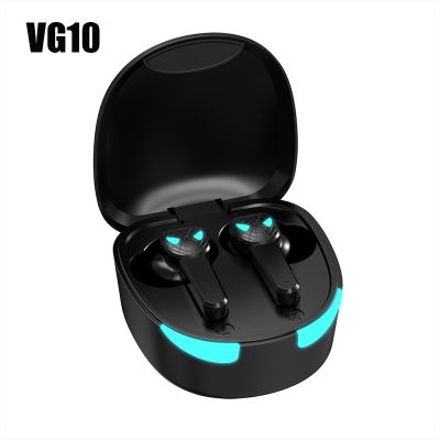 Vg10 Tws หูฟังโฟนบลูทูธหูฟังสเตอริโอสำหรับเล่นเกมกล่องไร้สายการหายใจแบบอินเอียร์หูฟังมีไฟชาร์จด้วย