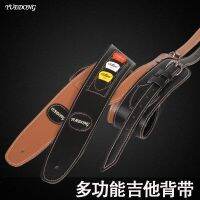 [Free ship] Widened electric acoustic guitar padded strap universal style durable leather shoulder with