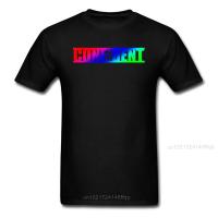 Confident Lgbt T-Shirt Men Letter T Shirt Gay Pride Tshirt Short Sleeve Black Tops Tees Cotton Fabric Clothes Summer New 【Size S-4XL-5XL-6XL】