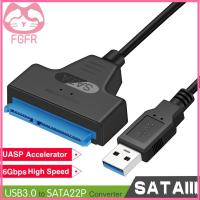 FGFR สายฮาร์ดไดรฟ์ฮาร์ดดิสก์ SSD ความเร็วสูง2.5นิ้วตัวแปลง USB อะแดปเตอร์ซาต้า3.0