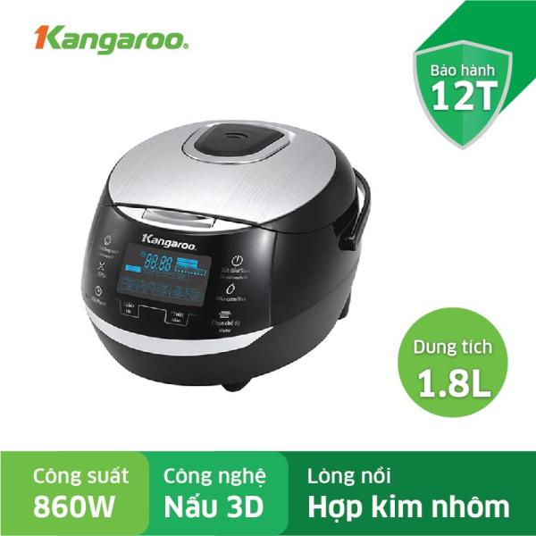 Nồi cơm điện tử Kangaroo KG595 1.8 lít – Ủ ấm 3D – Điều khiển cảm ứng