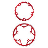 WEST BIKING 56T/44T 130BCD Chainring Road Bicycle Chainwheel Plate Double Oval Chain Ring 8/9/10/11S Bike Parts for SRAM