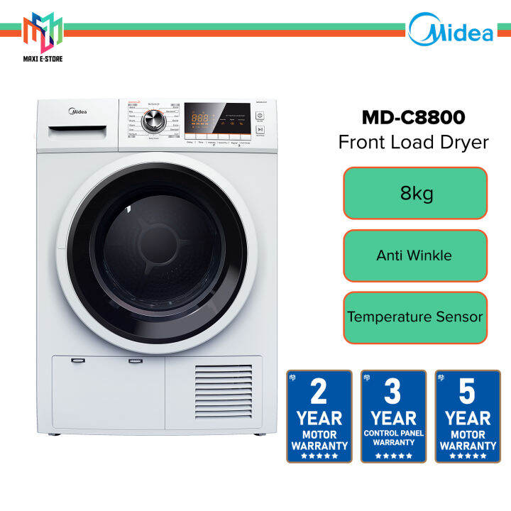 Midea Dryer MDC8800 8KG Temperature And Humidity Sensor Condenser