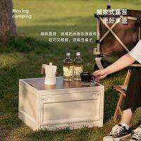 [COD] Outdoor picnic side door folding storage box large wooden car finishing