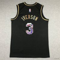 ยอดนิยม เสื้อกีฬาบาสเก็ตบอล NP2 2022 NBA Jersey Philadelphia 76ers Iverson พลัสไซซ์ สีดํา สไตล์คลาสสิก สําหรับผู้ชาย และผู้หญิง PN2