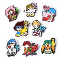 Japanese Digimon Anime Lapel Pins for Backpacks Manga Brooch Cute Enamel Pin Pines Metal Fashion Jewelry Accessories Gifts