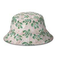 {You have a hat}Topi Bucket ฮาราจูกุสำหรับฤดูร้อนผ้าทาปาสลายเต่าเผ่าพอลินีเซียนสำหรับผู้หญิงผู้ชายหมวกชุดตกแต่งธีมชาวประมงสตรีทแวร์หมวกสักหลาดขอบโค้งสำหรับบ๊อบ