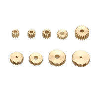 10PCSโมดูลัส0.2มินิทองเหลืองSpur Gear 10T 12T 15T 20T 30T 40T Pinion Hole Dia.0.8/1/2mm Gears DIY RCรถมอเตอร์Shaft Connector-lihelong3