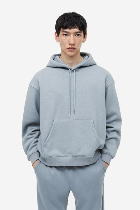 H&M - Relaxed Fit Hoodie - Blue Dusty Light | Lazada PH