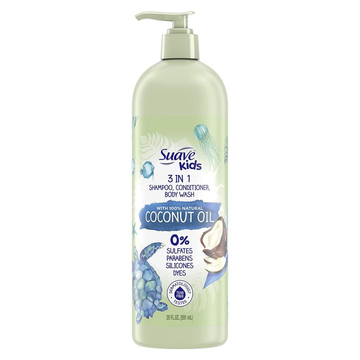 suave-kids-100-natural-coconut-oil-3-in-1-shampoo-conditioner-amp-body-wash-20-fl-oz-ราคา-450-บาท