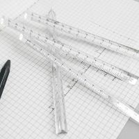 15cm Transparent Straight Ruler Students Stationery Simple Triangular Rulers Kids Scale on Both Sides Acrylic Measuring Tools