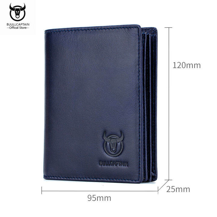 top-bullcaptain-casual-business-card-holder-rfid-anti-theft-brush-wallet-men