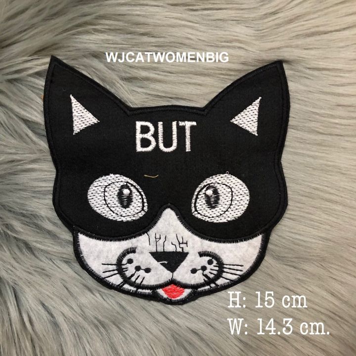 ตัวรีดลายแมวผู้หญิง-wjcatwomen-ตัวรีดติดเสื้อ-อาร์มติดเสื้อ-ตัวรีดติดเสื้อผ้า-ติดกระเป๋าผ้า-งาน-diy