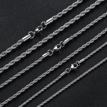 Waterproof Stainless Steel Woven Rope Chain Necklace