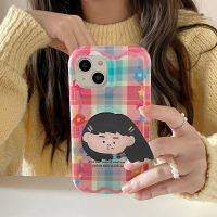 ins น่ารักกริดสาวโทรศัพท์กรณีสำหรับ iPhone14 เคสโทรศัพท์ลูกปัดสีสันสดใสสำหรับ iPhone11 เคส Mucky Girl สำหรับ iPhone13Promax สเตอริโอการ์ตูนสาวผู้ถือโทรศัพท์กรณีสำหรับ iPhone12 เคสโทรศัพท์สีชมพูสีน้ำเงินสำหรับ iPhone11Promax