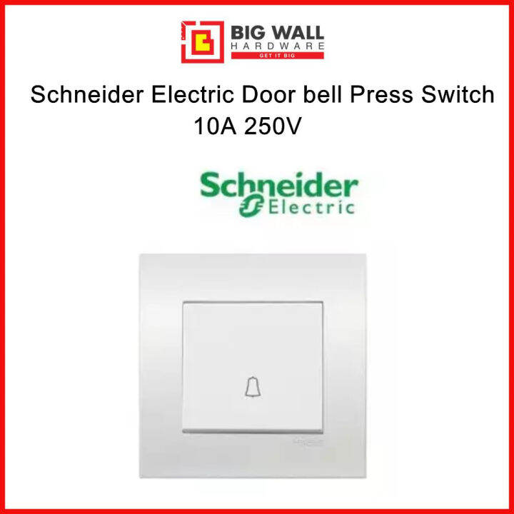 Schneider Electric Vivace Series Switch Door Bell Press Switch 10a 250v White Silver Suis 5370