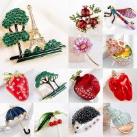 【YF】✣  Enamel Fruit Brooch for Brooches Lapel Pin Clothing Scarf Badges