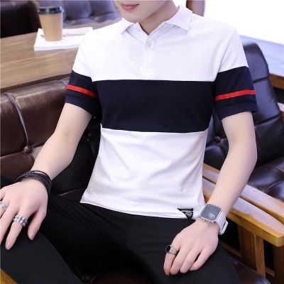 CODTheresa Finger Summer mens lapel short-sleeved polo shirt business casual clothes half-sleeved T-shirt baju polo lelaki