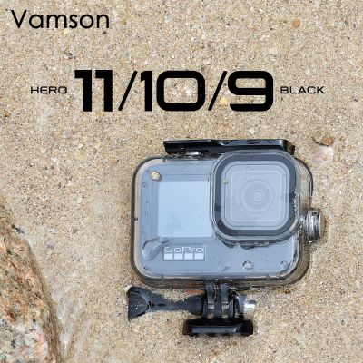 Vamson สำหรับ Gopro Hero 11 10 9เคสกล้องกันน้ำสำหรับดำน้ำดำใต้น้ำฝาครอบป้องกันที่ยึดปลอกหุ้มสำหรับ Go Pro 9อุปกรณ์เสริม