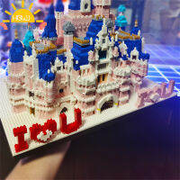 ToyClub ฉันรักของเล่นโมเดลบล็อกตัวต่อรูปตัวยูโรแมนติกที่สร้างสรรค์ตัวอักษรอิฐก่อสร้างแบบ Diy สำหรับของขวัญวาเลนไทน์วันเกิดคู่รัก