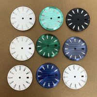 33.5Mm Watch Dials Green Luminous Watch Faces Mens Automatic Watch Replacement Parts For NH35/NH36/4R/7S Movement