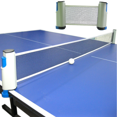 ตาข่ายปิงปองแบบพกพา Anywhere Retractable Pingpong Post Net Rack ปรับโต๊ะได้ทุกที่ติดตั้งง่าย