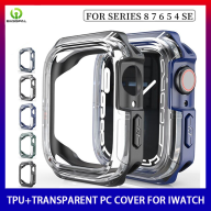 BassPal Ốp Nhựa PC Trong Suốt + TPU Cho Apple Watch 8 7 6 SE 5 4 Ốp Viền thumbnail