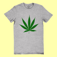 เสื้อยืดลาย ใบกัญชา Weed Marijuana เสื้อยืดคอกลม แขนสั้น มีหลายสี ไซส์ S - 2XL