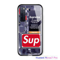 Ucuc โทรศัพท์มือถือ Case สำหรับ Huawei nova 7 Pro แฟชั่นที่น่าตื่นตาตื่นใจโทรศัพท์ Case สำหรับเด็กโทรศัพท์ exploratory รุ่นป๊อปน้ำโลโก้ตรากระจกนิรภัยปลอกป้องกันกันกระแทกปก Case