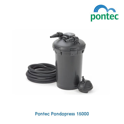 Pontec PondoPress Set 15000 ชุดกรองนอกบ่อแบบมีแรงดัน รุ่น PondoPress Set 15000 เหมาะสำหรับบ่อน้ำพุขนาด 15 ตัน หรือบ่อเลี้ยงปลาขนาด 7.5 ตัน