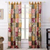 hot.Antique Chic Light Filtering Patchwork Curtain Panels  Set of 2  84-in. L