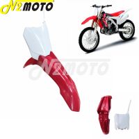 รถจักรยานยนต์ด้านหน้า Fender &amp; บังโคลนรถด้านหน้าจำนวนพลาสติกคลุมสำหรับ Honda CRF450R 250R 2013-2017 Offroad จักรยานยนต์วิบากโมโตครอส Fender Placas