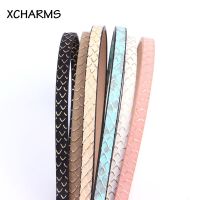 5mm Fish Scales Pattern Leather Cord Leather Rope Jewelry Findings Accessories Jewelry Making For Bracelet 【hot】d25bil