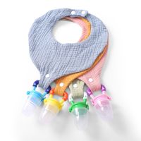 【CC】 Cotton Adjustable Baby Bib with Teething Feeding Drool Bibs Newborn Color Soft