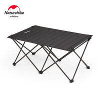 Naturehike Outdoor Camping Picnic พับอลูมิเนียมในตัวจานผ้า Rollable Table