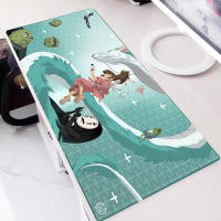 แผ่นรองเมาส์ Studio Ghibli Spirited Away Totoro ขนาดใหญ่ Gamer XXL คีย์บอร์ด deskmat พรมยาง tapis souris GAMING notbook Mo Eagle Wing