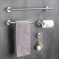 【jw】❖  Banheiro Hardware Set Acessórios Robe Escovado Gancho Toalha Bar Rack Prateleira Papel Higiênico Suporte Wall Mounted Pingente