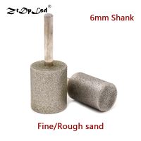 (Speedy electronic)6Mm Shank 8 25Mm Cylinder Type Electroplated Diamond Grinding Head Corundum Tool Jade Carving Burrs Lapiù Grit Coarse Bit